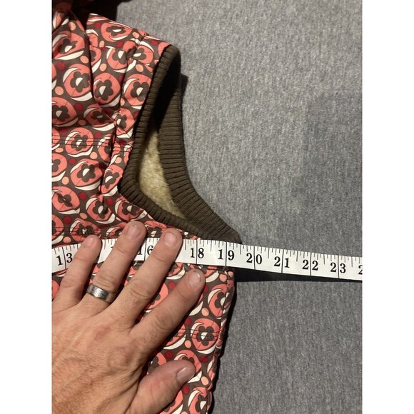 Aeropostale Hooded Vest Women’s Size Medium Brown/ Coral - Picture 4 of 8